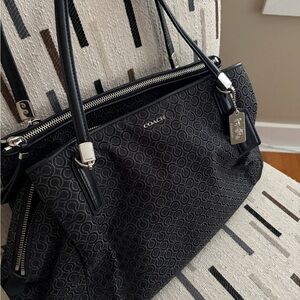 Coach Dark Gray Signature Shoulder Bag